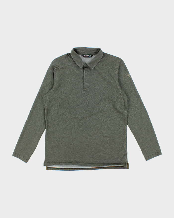 Men's Arc'Teryx Grey Green Collared Shirt - M