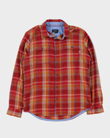 Marmot Red and Orange Plaid Work Shirt - M