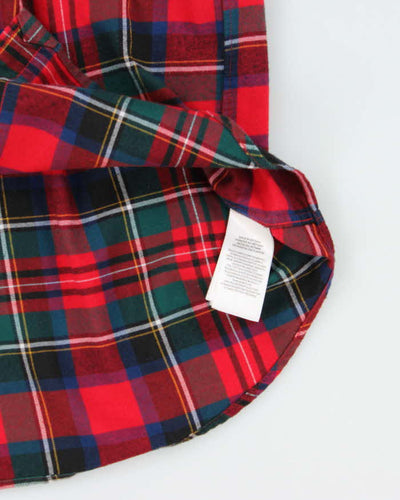Youth Ralph Lauren Red and Green Plaid Work Shirt - L