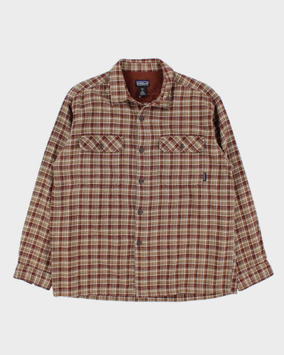 Patagonia Brown Plaid 100% Cotton Work Shirt - M