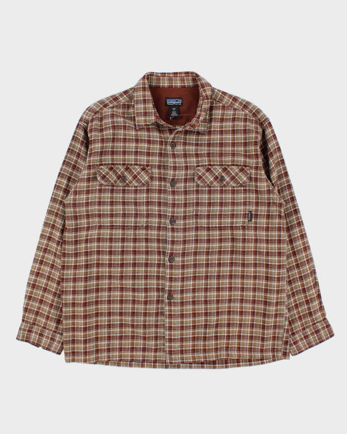 Patagonia Brown Plaid 100% Cotton Work Shirt - M