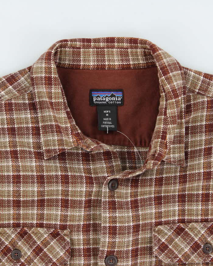 Patagonia Brown Plaid 100% Cotton Work Shirt - M