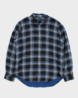 Ralph Lauren Blue Plaid 100% Cotton Work Shirt - XL