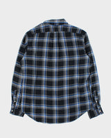 Ralph Lauren Blue Plaid 100% Cotton Work Shirt - XL