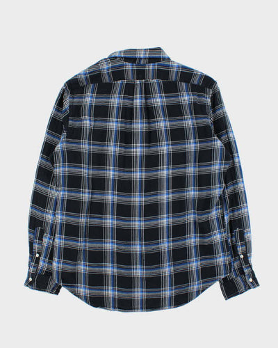 Ralph Lauren Blue Plaid 100% Cotton Work Shirt - XL