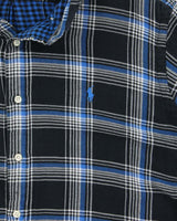 Ralph Lauren Blue Plaid 100% Cotton Work Shirt - XL