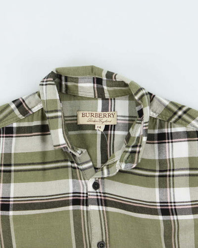 Burberry Green Plaid 100% Work Shirt - M
