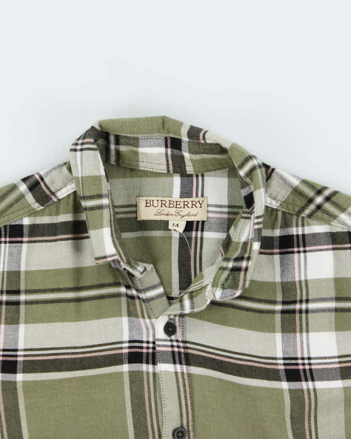 Burberry Green Plaid 100% Work Shirt - M