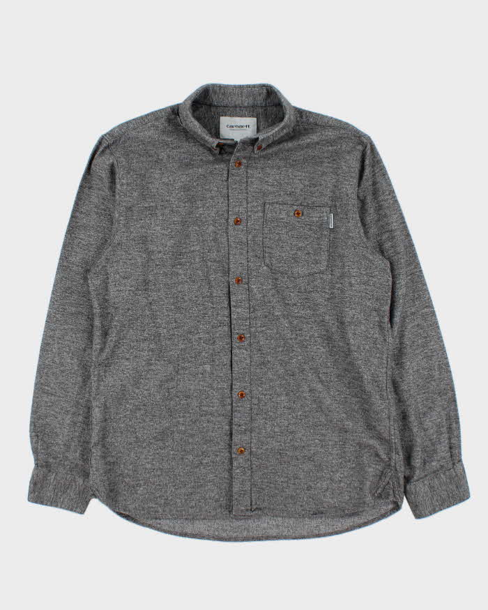 Carhartt Grey 100% Cotton Work Shirt - M