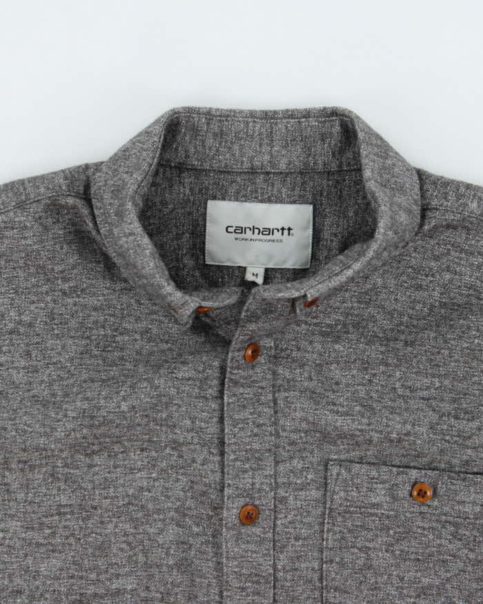 Carhartt Grey 100% Cotton Work Shirt - M
