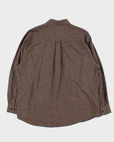 Pendleton Brown Plaid Cotton Wool Blend Work Shirt - XL