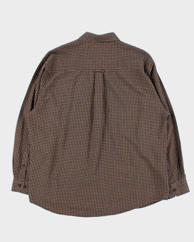 Pendleton Brown Plaid Cotton Wool Blend Work Shirt - XL
