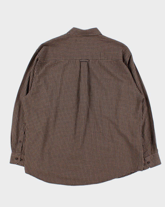 Pendleton Brown Plaid Cotton Wool Blend Work Shirt - XL