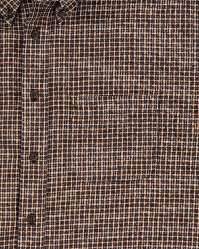 Pendleton Brown Plaid Cotton Wool Blend Work Shirt - XL