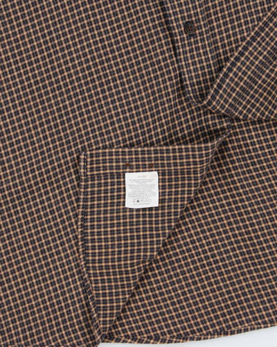 Pendleton Brown Plaid Cotton Wool Blend Work Shirt - XL