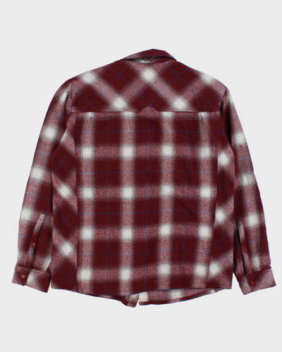 Icebreaker Burgundy Plaid Work Shirt - L