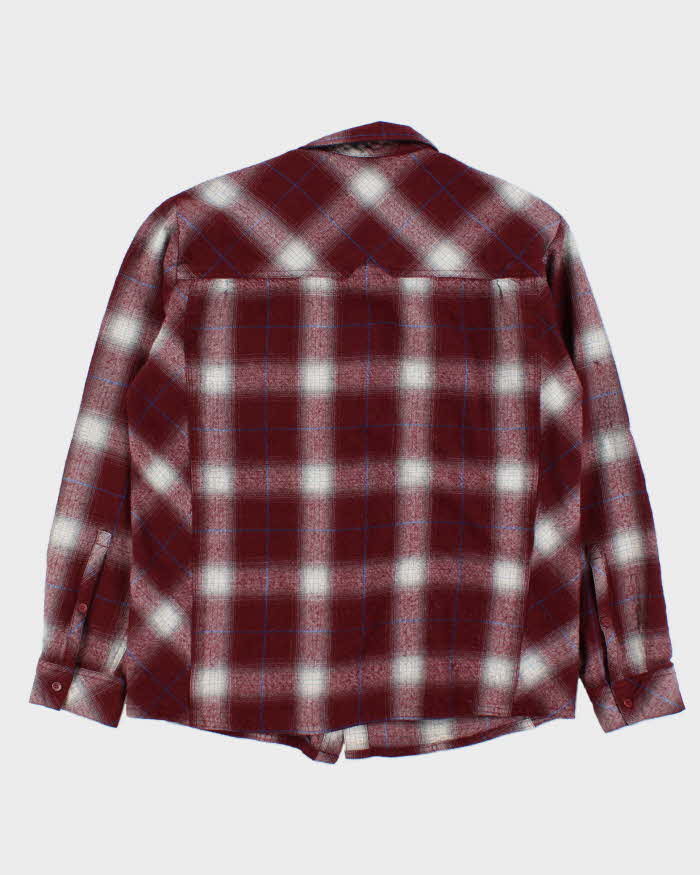 Icebreaker Burgundy Plaid Work Shirt - L