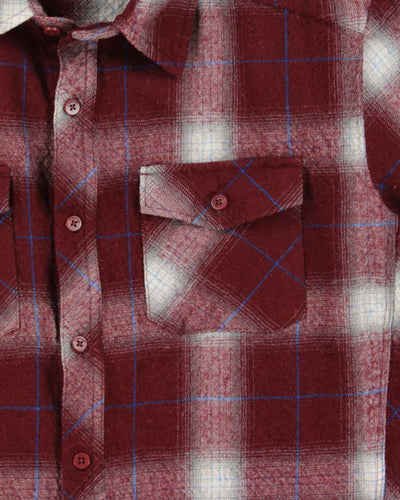 Icebreaker Burgundy Plaid Work Shirt - L