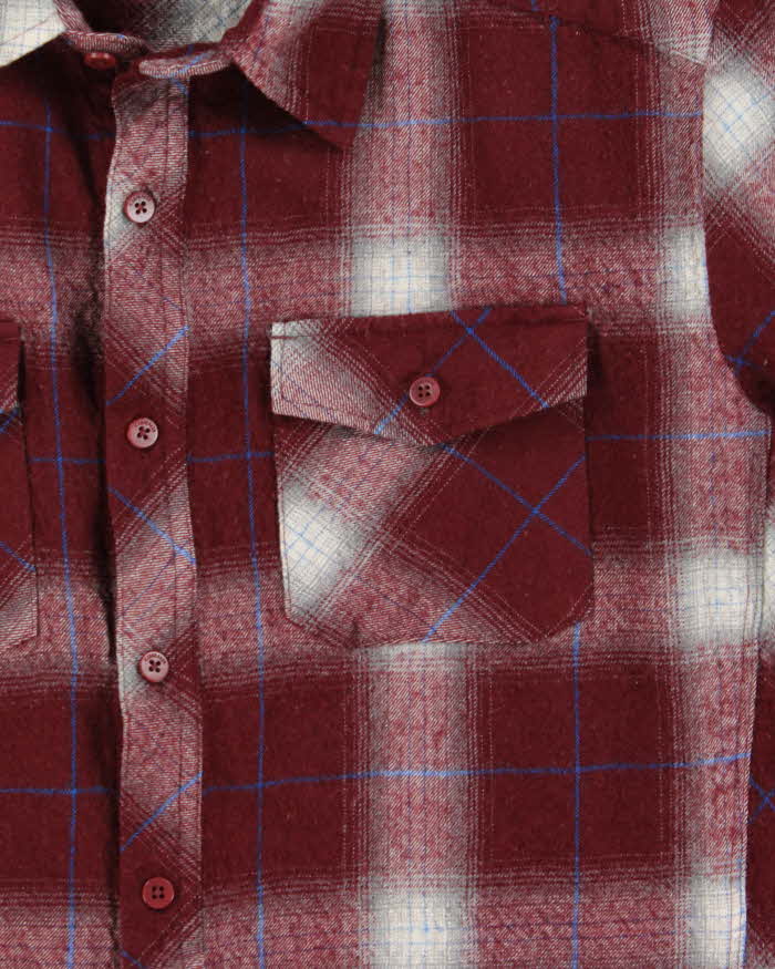 Icebreaker Burgundy Plaid Work Shirt - L