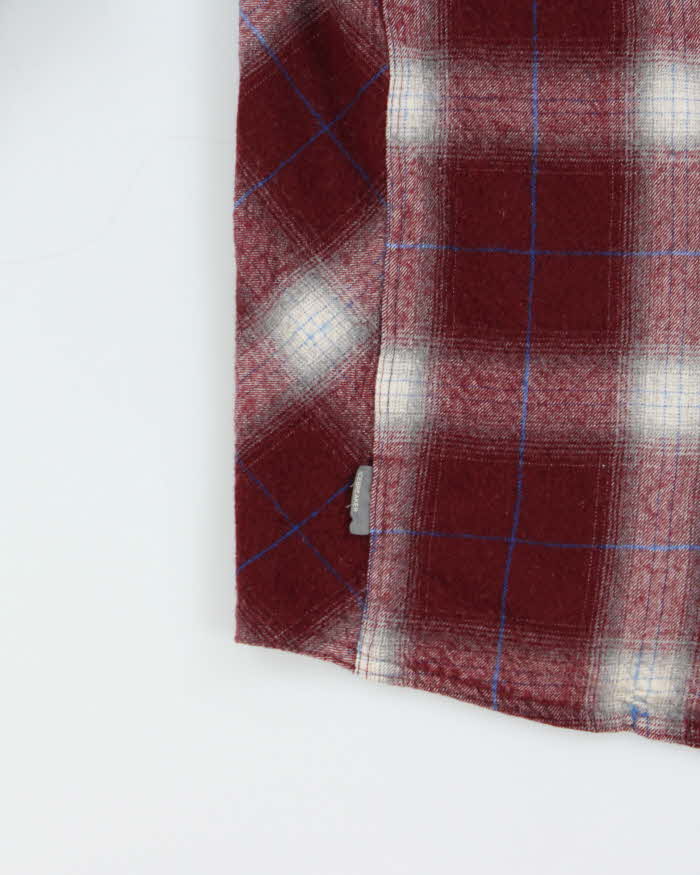 Icebreaker Burgundy Plaid Work Shirt - L