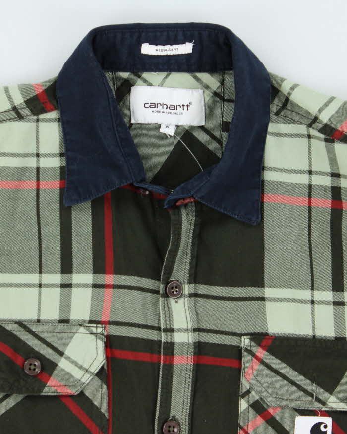 Carhartt Green Plaid Work Shirt - XL