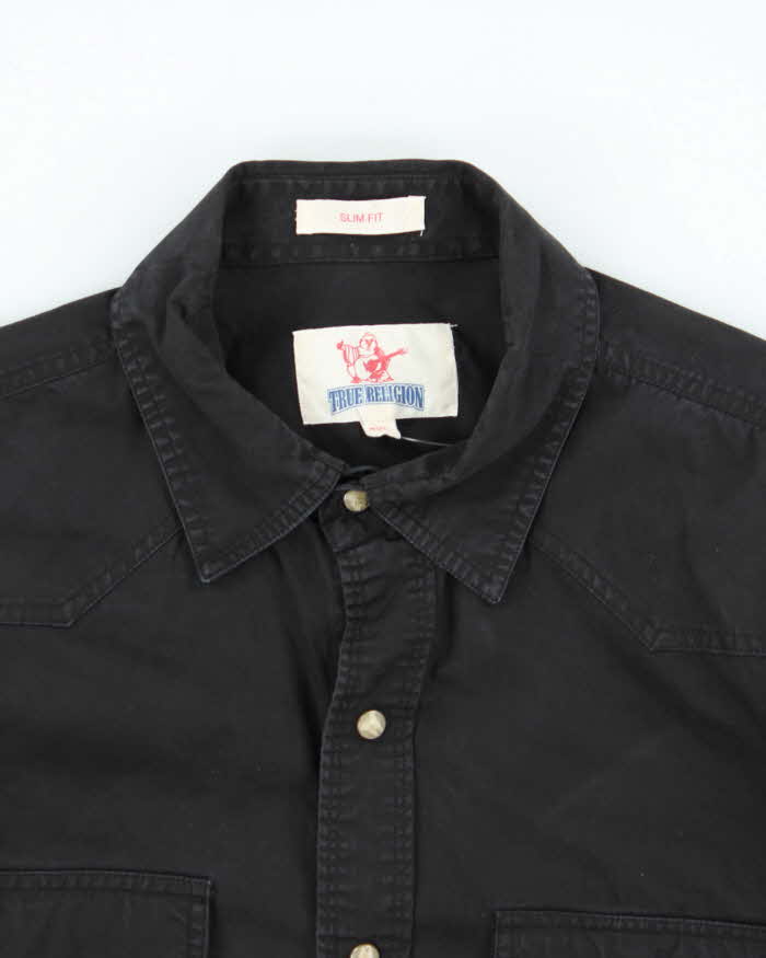 Vintage 00s True Religion Snap Button Heavyweight Shirt - XXL