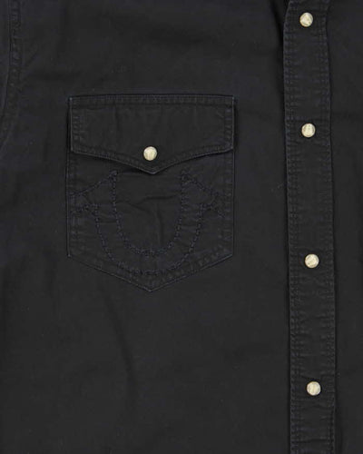Vintage 00s True Religion Snap Button Heavyweight Shirt - XXL