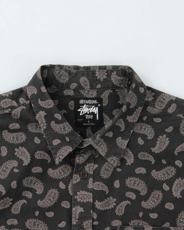 Vintage Stussy Paisley Pattern Shirt - L