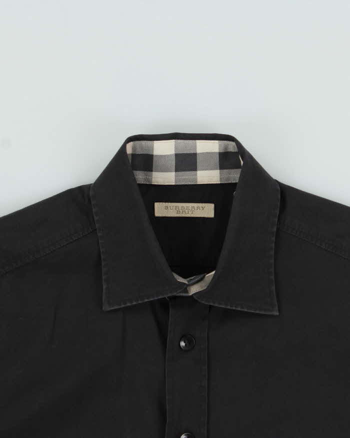 Vintage 2000s Burberry Brit Black Long Sleeve Shirt - S