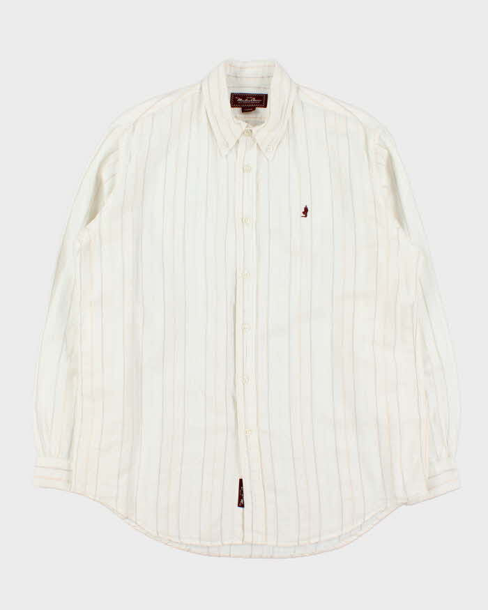 Vintage Marlboro Classic Linen Long Sleeve Shirt - L