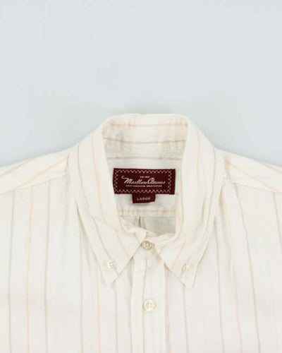 Vintage Marlboro Classic Linen Long Sleeve Shirt - L