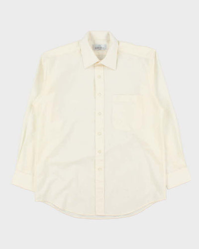 Vintage 90s Givenchy Paris Cream Long Sleeve Button Down Shirt - L