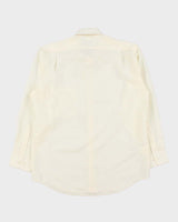Vintage 90s Givenchy Paris Cream Long Sleeve Button Down Shirt - L