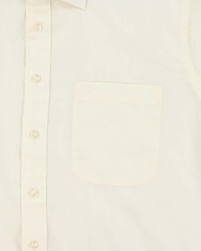 Vintage 90s Givenchy Paris Cream Long Sleeve Button Down Shirt - L
