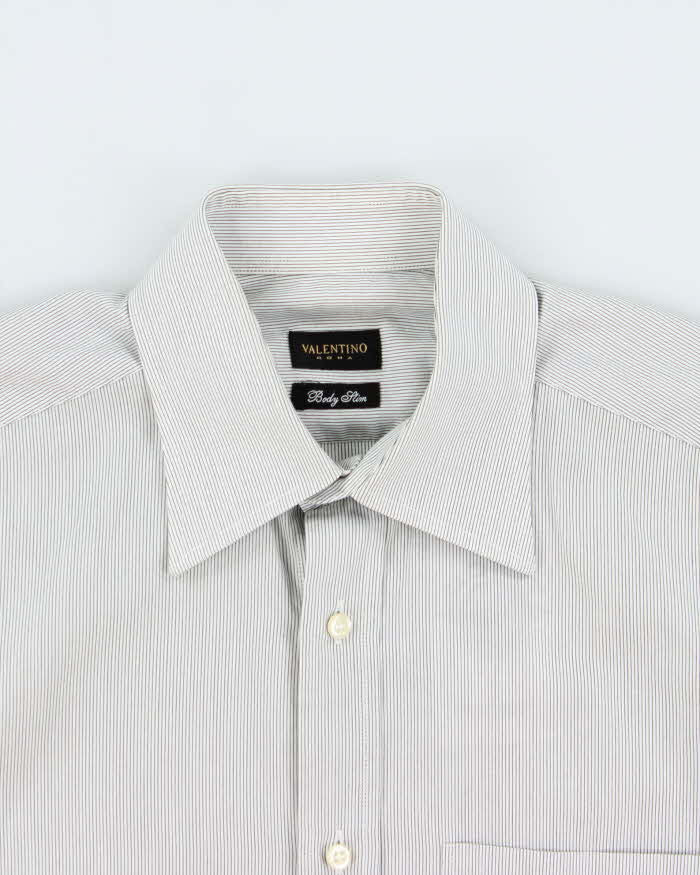 Vintage 00s Valentino Roma Striped Long Sleeve Button Down Shirt - L
