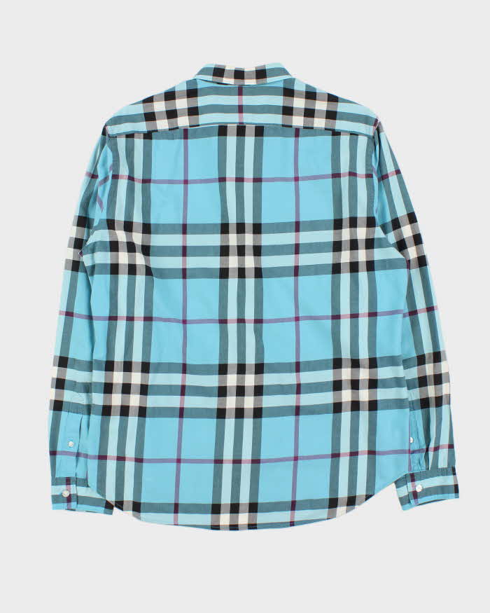Vintage 00s Burberry Brit Nova Check Long Sleeve Button Down Shirt - L