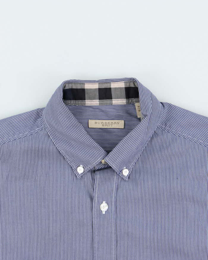 Vintage 00s Burberry Brit Striped Long Sleeve Button Down Shirt - S
