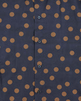 Vintage 00s Dolce &amp; Gabbana Gold Polka Dot Long Sleeve Button Down Dress Shirt - M
