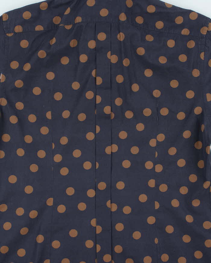 Vintage 00s Dolce &amp; Gabbana Gold Polka Dot Long Sleeve Button Down Dress Shirt - M