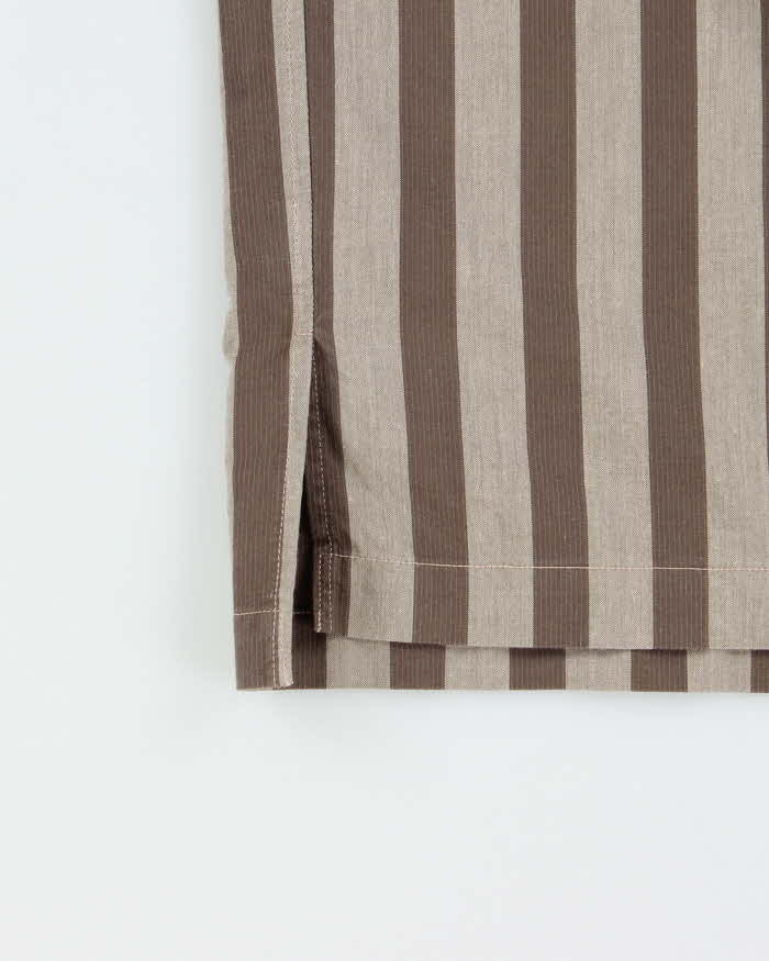 Vintage 1980s Issey Miyake Homme Hamilton Striped Long Sleeve Button Down Shirt - M