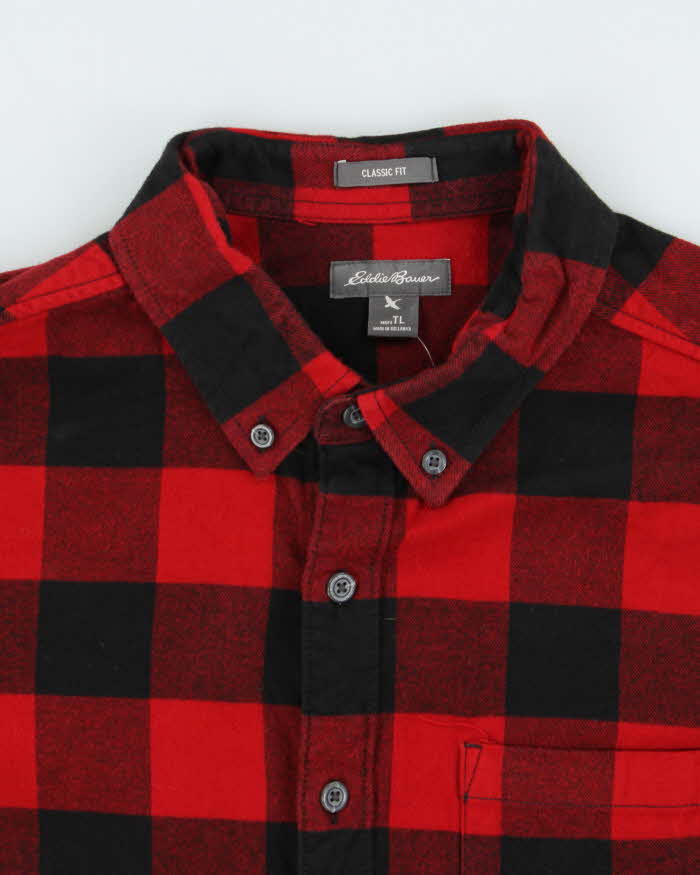 Vintage Eddie Bauer Grey Classic Fit Flannel Shirt - M