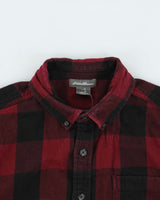 Vintage Eddie Bauer Burgundy Flannel Shirt - S