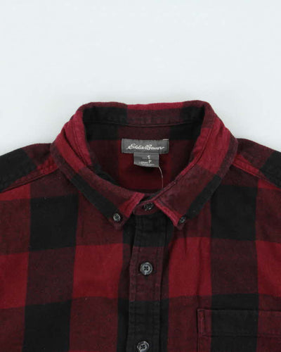 Vintage Eddie Bauer Burgundy Flannel Shirt - S