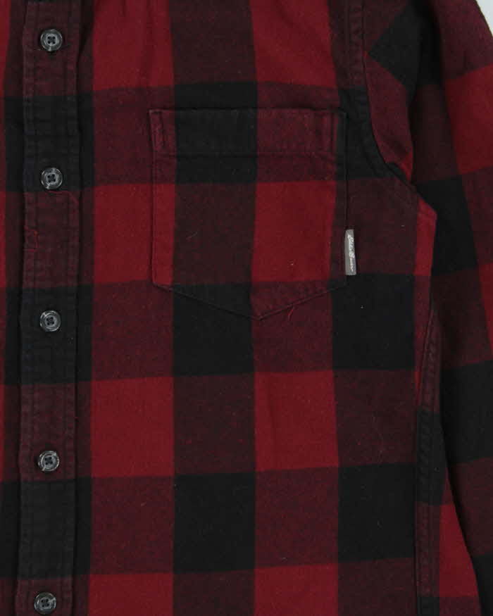 Vintage Eddie Bauer Burgundy Flannel Shirt - S