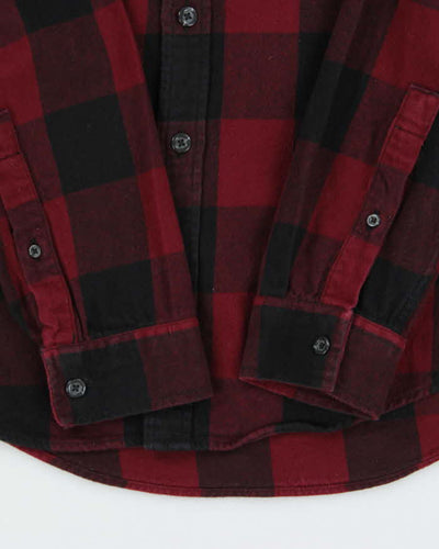 Vintage Eddie Bauer Burgundy Flannel Shirt - S
