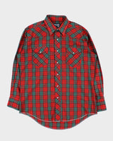 Vintage 90s Wrangler Cowboy Cut Long-Sleeve Western Shirt - L