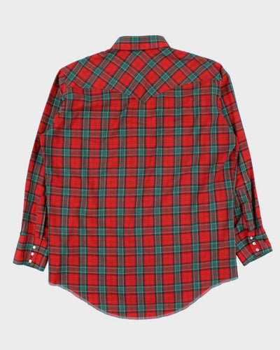 Vintage 90s Wrangler Cowboy Cut Long-Sleeve Western Shirt - L