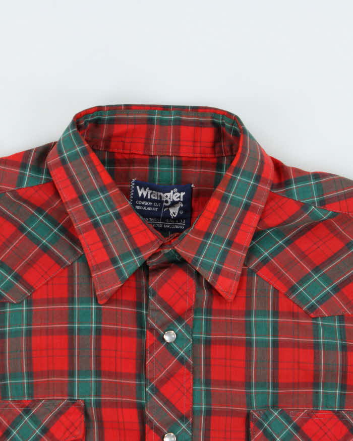 Vintage 90s Wrangler Cowboy Cut Long-Sleeve Western Shirt - L