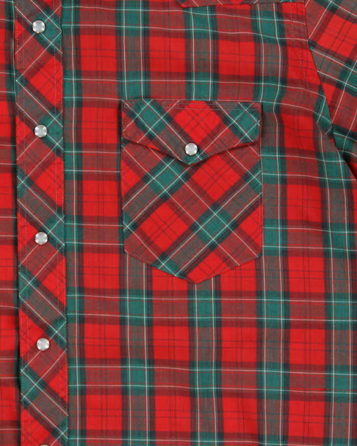 Vintage 90s Wrangler Cowboy Cut Long-Sleeve Western Shirt - L