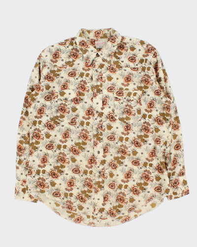 Vintage 90s Wrangler Floral Long-Sleeve Western Shirt - XL